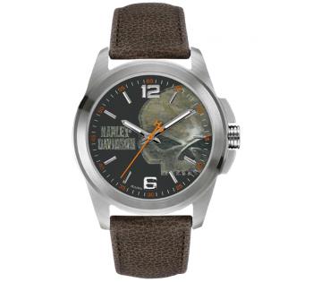Harley Davidson 76A146 men\'s watch, leather strap