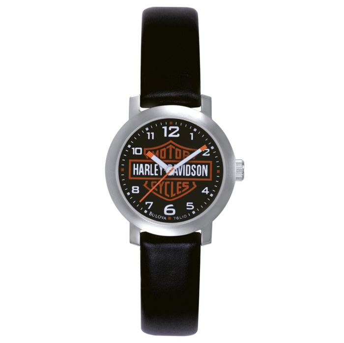 Harley Davidson 76L10 women's watch, leather strap