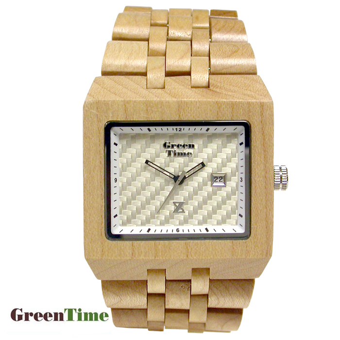 GreenTime ZW004B Herrenuhr aus Holz