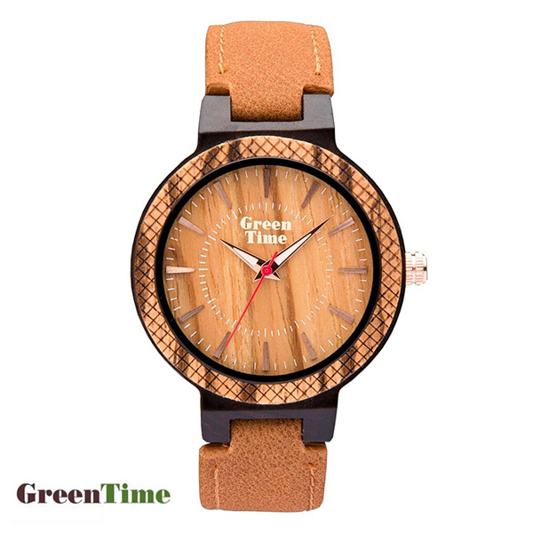 GreenTime ZW112B VEGAN FREETIME SPLIT Damenuhr aus Holz