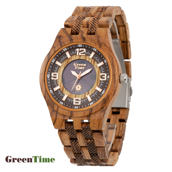 GreenTime ZW142A SOLAR men's watch in wood
