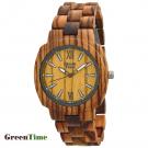 GreenTime ZW048B SQUARE orologio unisex in legno