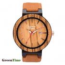 GreenTime ZW111B VEGAN FREETIME DROP Herrenuhr aus Holz