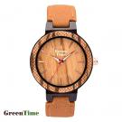 GreenTime ZW112B VEGAN FREETIME SPLIT orologio da donna in legno