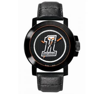 Harley Davidson 78A110 men\'s watch, leather strap