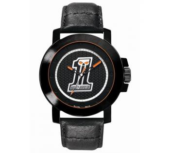 Harley Davidson 78A110 men\'s watch, leather strap