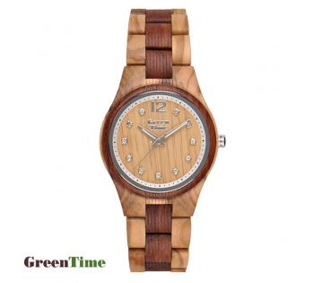 GreenTime ZW099C SINGAPORE Damenuhr aus Holz