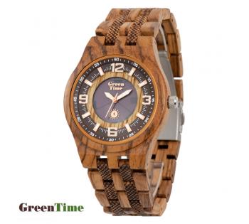 GreenTime ZW142A SOLAR orologio da uomo in legno