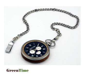 GreenTime ZW153A BARRIQUE orologio da taschino in legno